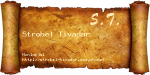 Strobel Tivadar névjegykártya